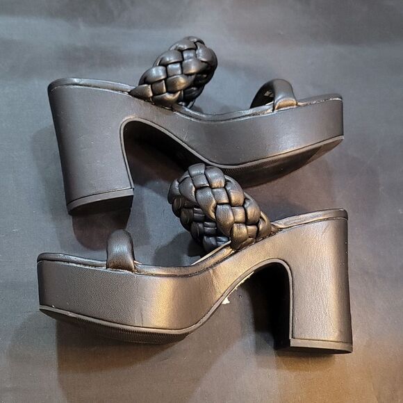 BRAND NEW REPORT DOUBLE STRAP ROUND OPEN TOE BLOCK HEEL SANDAL - Picture 11 of 14